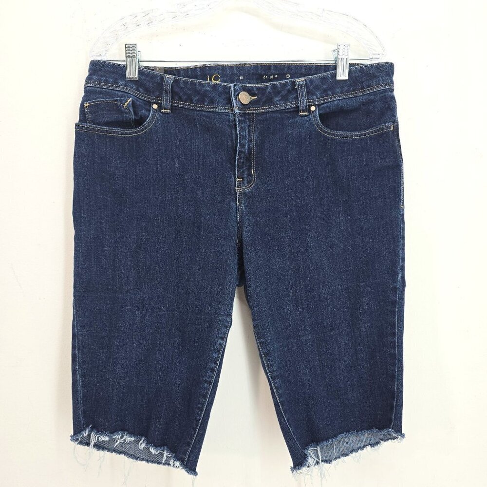 LC Conrad Dark Indigo Cut off Bermuda Shorts Women Size 16